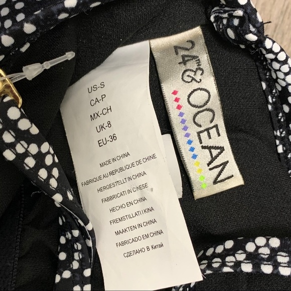 New 24th & Ocean Women's Tankini Top Size 8 / Small Spot On Side-Tie Swimsuit - Picture 8 of 10